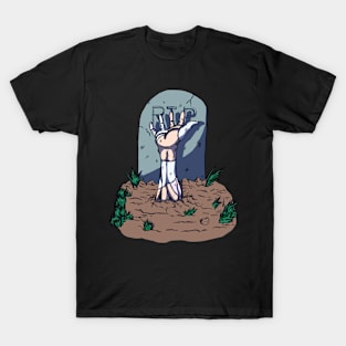 Patchwork Zombie Hand Back From The Dead T-Shirt